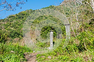 Badagang Police Station Remains at Zhuilu Old Road in Taroko National Park, Xiulin, Hualien,