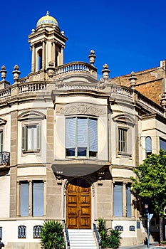 Casa FÃÂ¨lix Gallent, also known as Can ClapÃÂ©s, is a Noucentist style building in Badalona, designed photo
