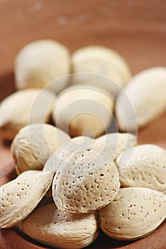 Badam shell or Almonds photo