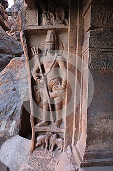 Badami Cave Temples, Badami, Bagalkot, Karnataka, India - Cave 1