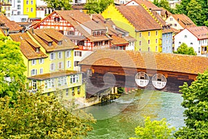 Baden old town in Switzerland