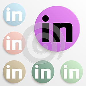 in badge color set. Simple glyph, flat vector of web icons for ui and ux, website or mobile application