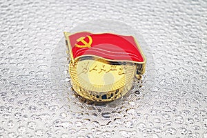Badge of  communist party of china photo