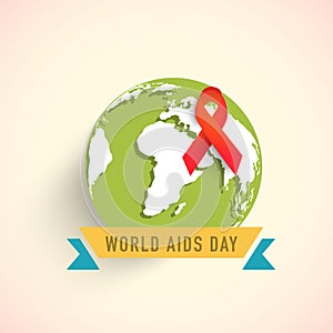 Badge design for World Aids Day concept.