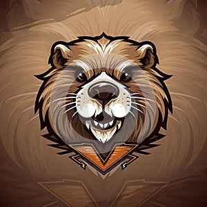 Badge, Emblem, and T-shirt Printing: Modern Beaver Mascot Logo Design for Esport & Sport Team