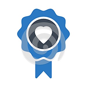 Badge glyph colour vector  icon