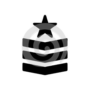 Badge icon solid black colour military symbol perfect