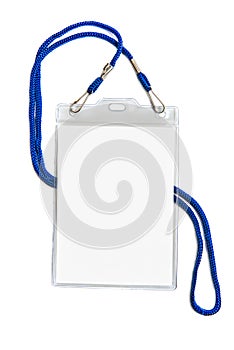 Badge identification template mockup blank plastic id card