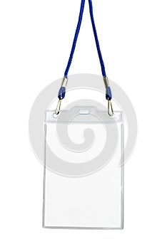 Badge identification template mockup blank plastic id card