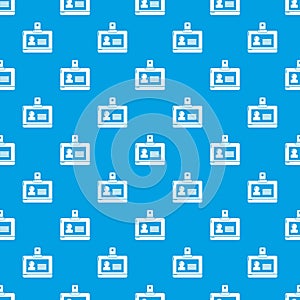 Badge office pattern vector seamless blue