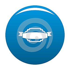 Badge premium quality icon blue vector