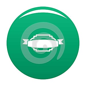 Badge premium quality icon vector green