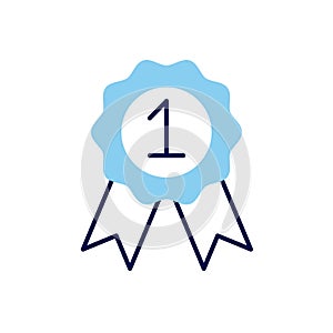 Badge with Ribbons related vector icon
