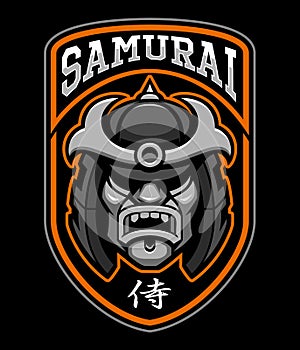 Badge of samurai warrior