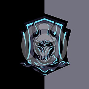 Badge with scary appearance
