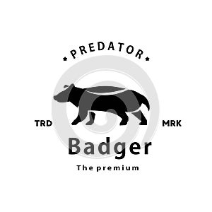 badger logo vector outline silhouette art icon