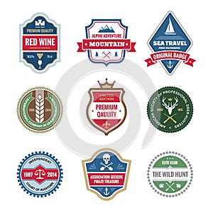 Badges Collection in Retro Style photo