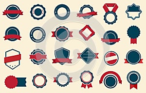 Badges Labels Ribbons Vector