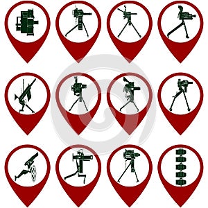 Badges with mounted grenade launchers photo