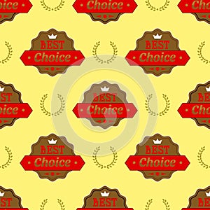 Badges shop product sale best price stickers advertising tag seamless pattern background discount promotion vector