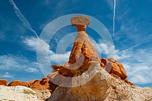 Badland and hoodoos at toadstool hoodoos site, Utah, USA