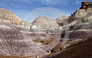 Badland landscape,