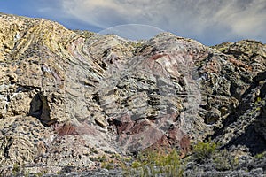 Badland, red lands without vegetation of the Granada Geopark.