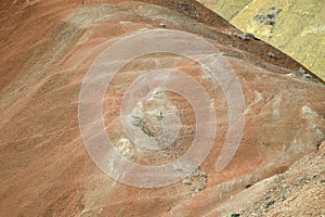 Badland, red lands without vegetation of the Granada Geopark.