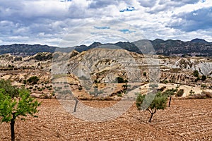 The Badlands of Abanilla and Mahoya near Murcia in Spain photo