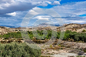 The Badlands of Abanilla and Mahoya near Murcia in Spain photo