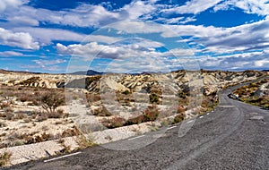 The Badlands of Abanilla and Mahoya near Murcia in Spain photo