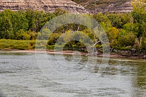 Badlands along the Red Deer river. Rosedale, Alberta, Canada