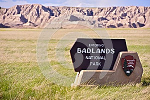 Badlands Entrance Sign