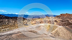 The Badlands hills at Zabriskie Point in Death Valley national Park in California, USA