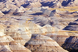 Badlands National Park at sunset, South Dakota