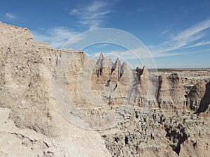 Badlands South Dakota mountains and rock formations