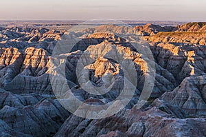 Badlands South Dakota at Sunrise