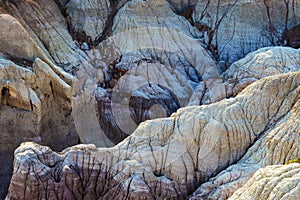 Badlands at sunrise in Painted Desert National Park near Holbrook Arizona USA