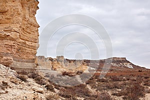 Badly eroded limestone rock face at Castle Rock