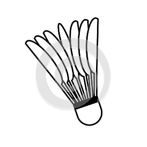 Badminton ball isolated icon