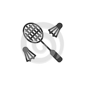 Badminton game vector icon