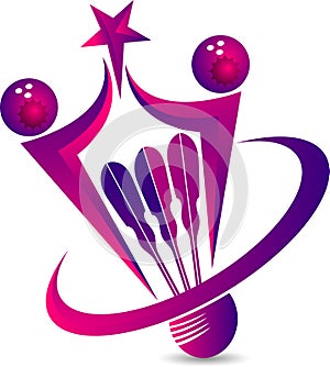 Badminton racket logo