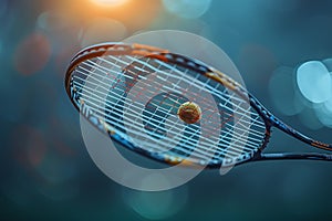 Badminton racket and shuttlecock close-up