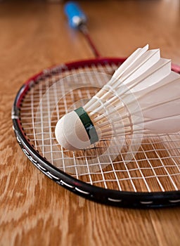 Badminton Racquet and Shuttlecock