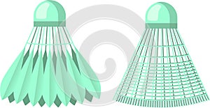 Badminton shuttlecocks isolated illustration. Vector illustration