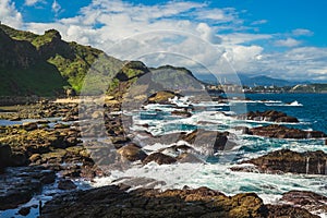 Badouzi Coastal Park, aka Wangyou Valley, in keelung, taiwan