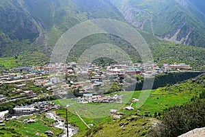 Badrinath Town in Valley, Uttarakhand, India