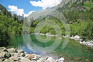 Baduk mountain lake of Teberda and Dombai