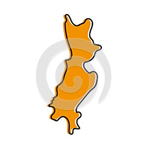 Badulla district of Sri lanka vector map illustration