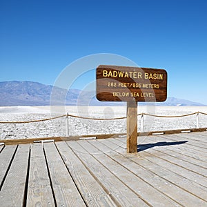 Badwater Basin in Death Valley. photo